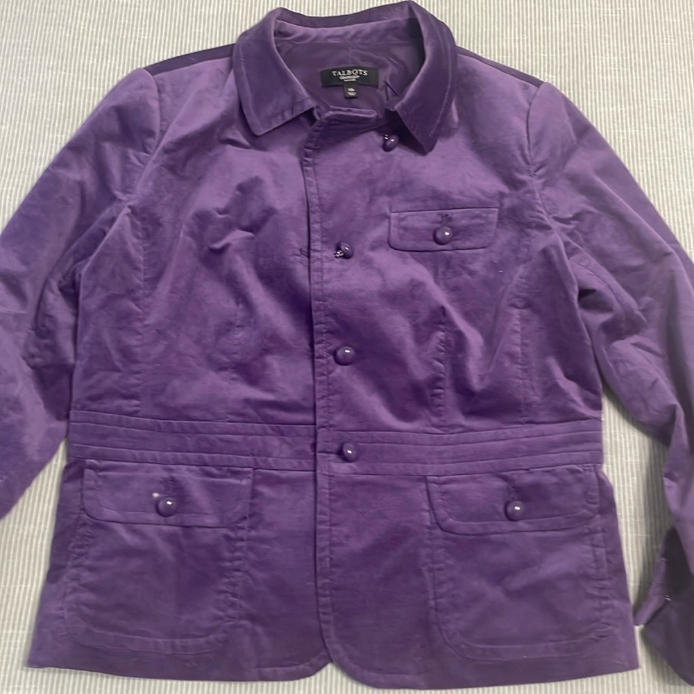 Talbots jacket size 14 Petite purple